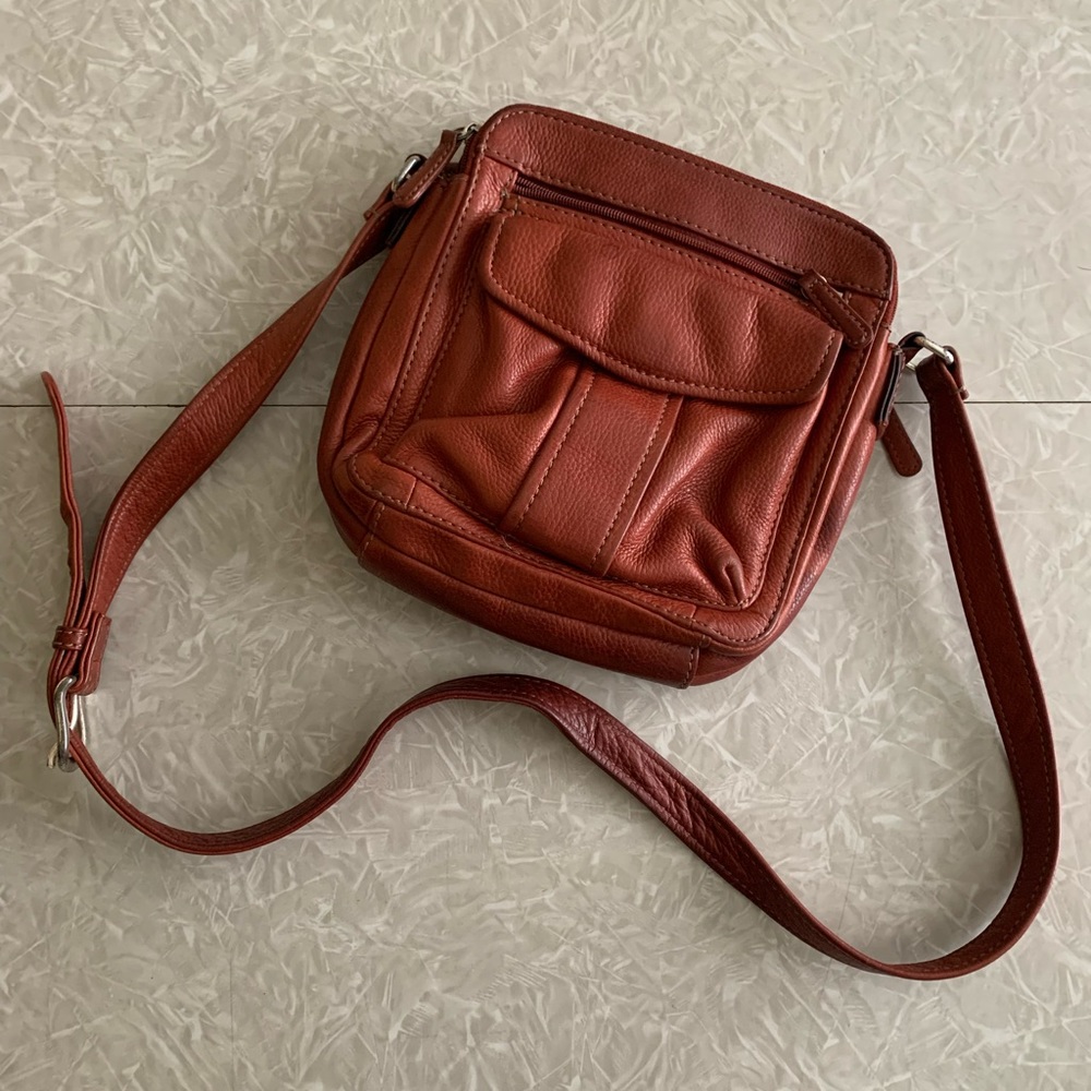 Fossil leather crossbody